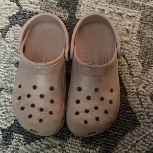Pink crocs